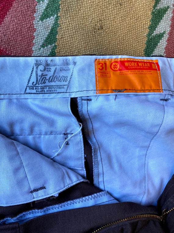 Work wear brown utility work pants size 31x29 mad… - image 3