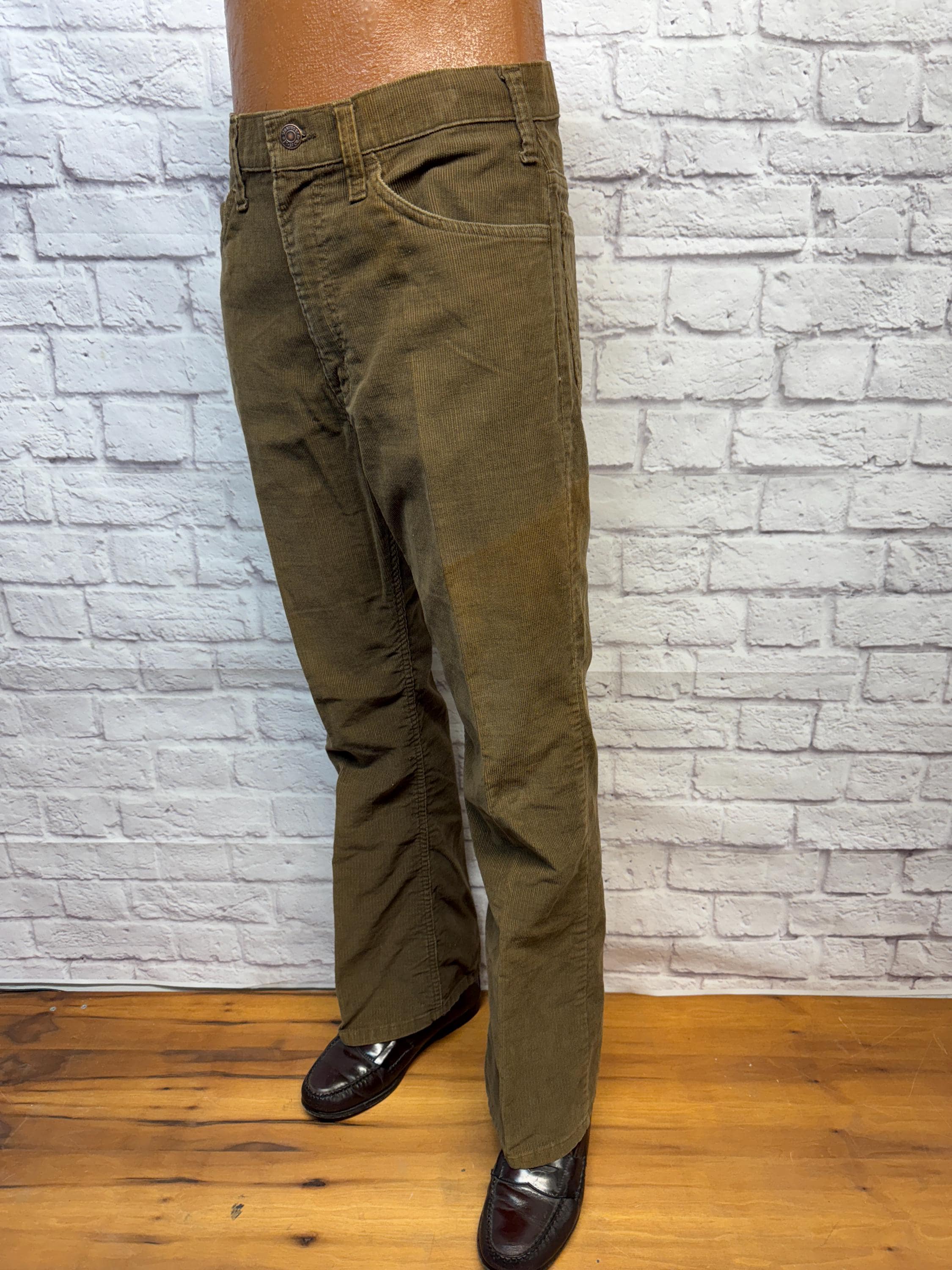 80's Levi's 519 33x30 Brown Corduroy Jeans Pants Made in U.S.A. - Etsy