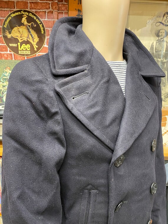 Vintage 70's wool US Navy Peacoat cracker jack si… - image 10