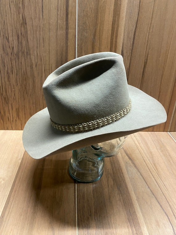Vtg Gold Label Fine Hats gray cowboy western rodeo