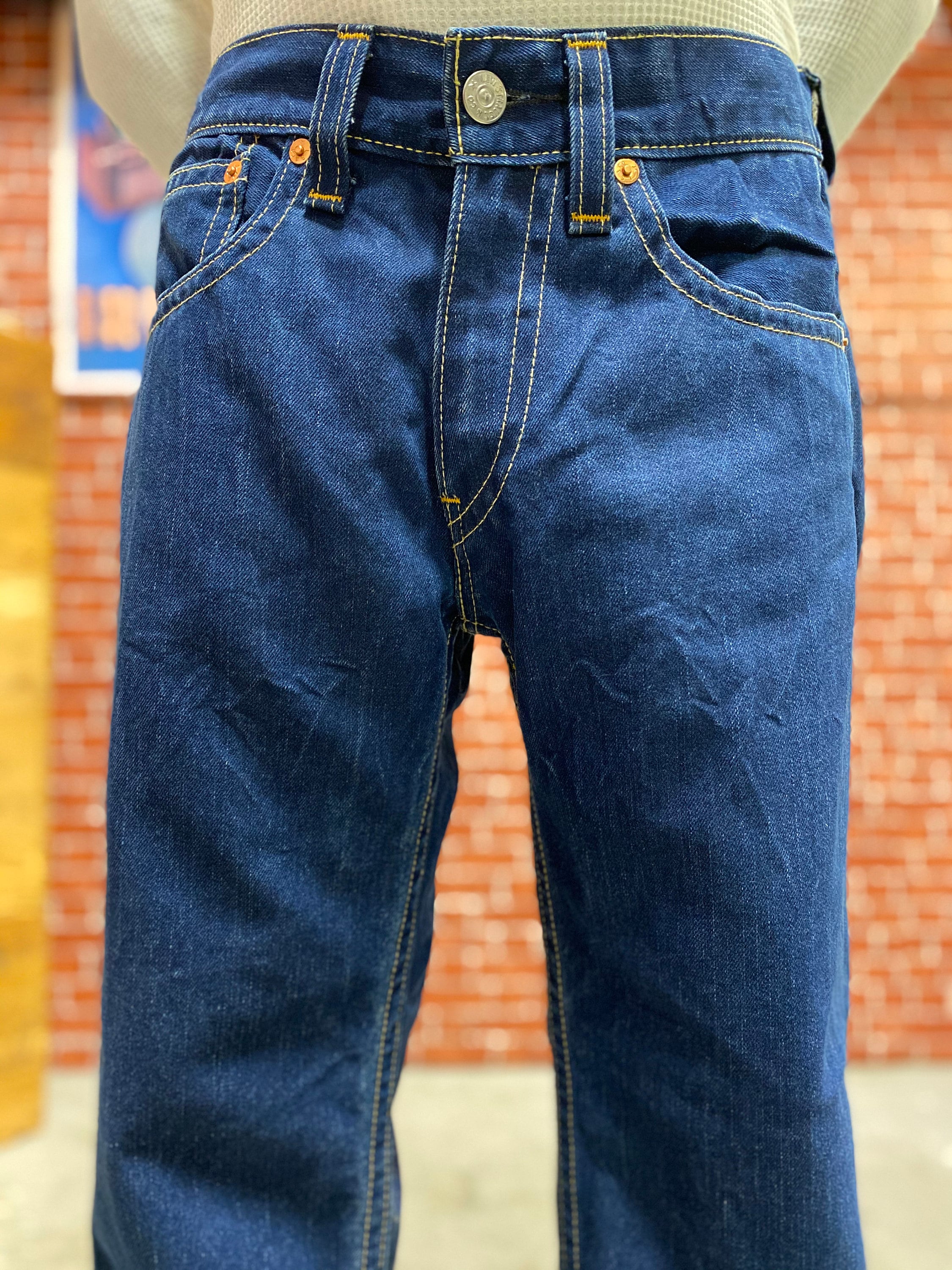 90's 32x29 Levi's Type 1 Denim Cowboy Boot Cut Real Loose Jeans