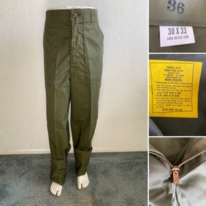 NEW OG-507 size 30x33 U.S. Army fatigue utility field combat men&#39;s pants poly/cotton.