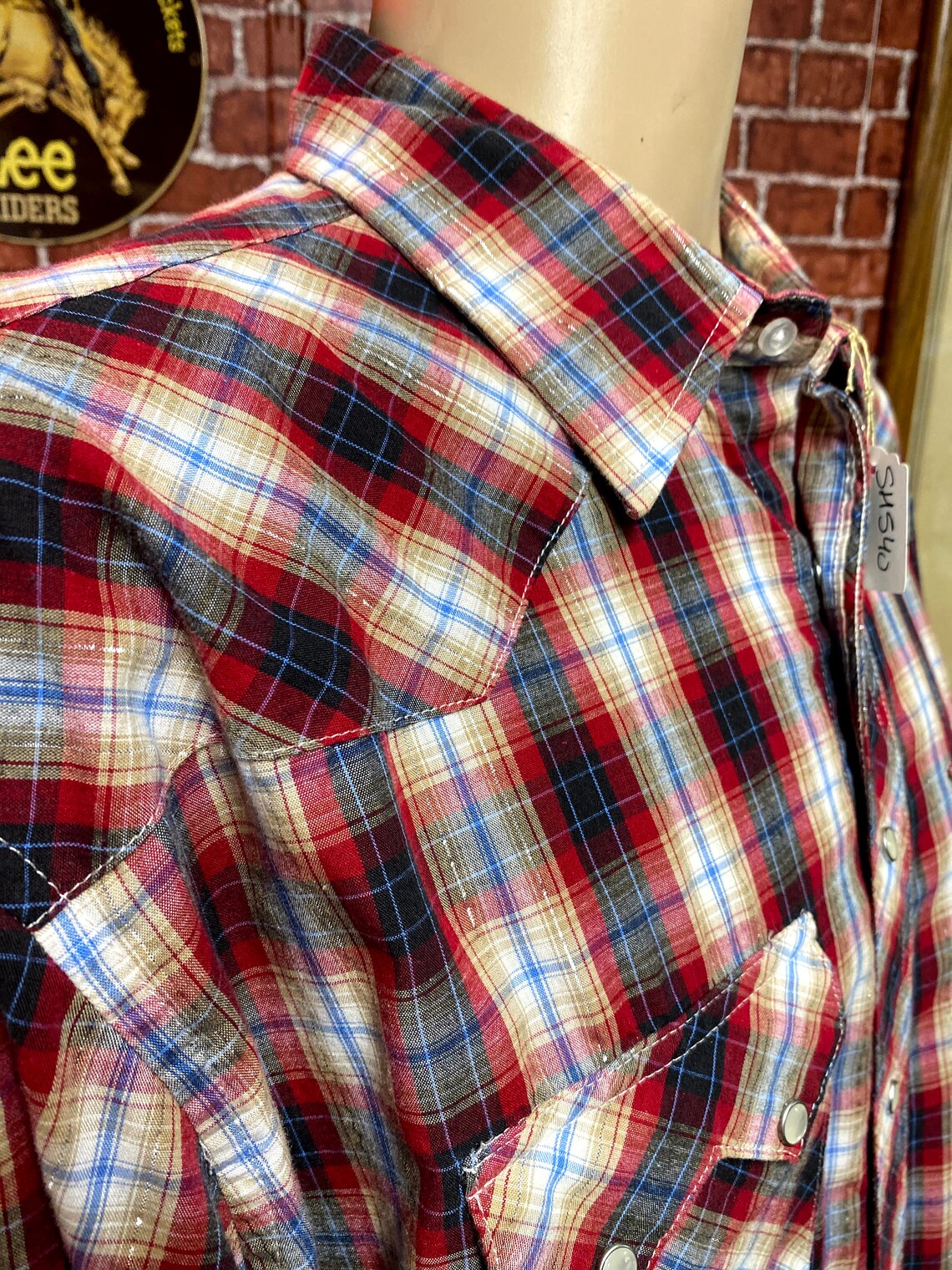 Rustler by Wrangler western cowboy rodeo fair ranch red plaid | Etsy