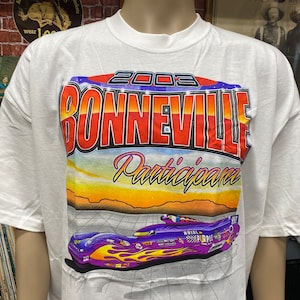 UNWORN 2003 Bonneville Speed Week Salt Flats, Utah Participant white t-shirt size 2X.