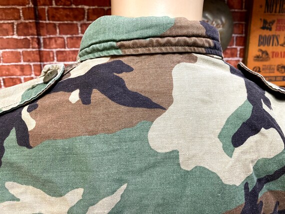 80's M-65 field cold weather jacket camouflage fa… - image 9