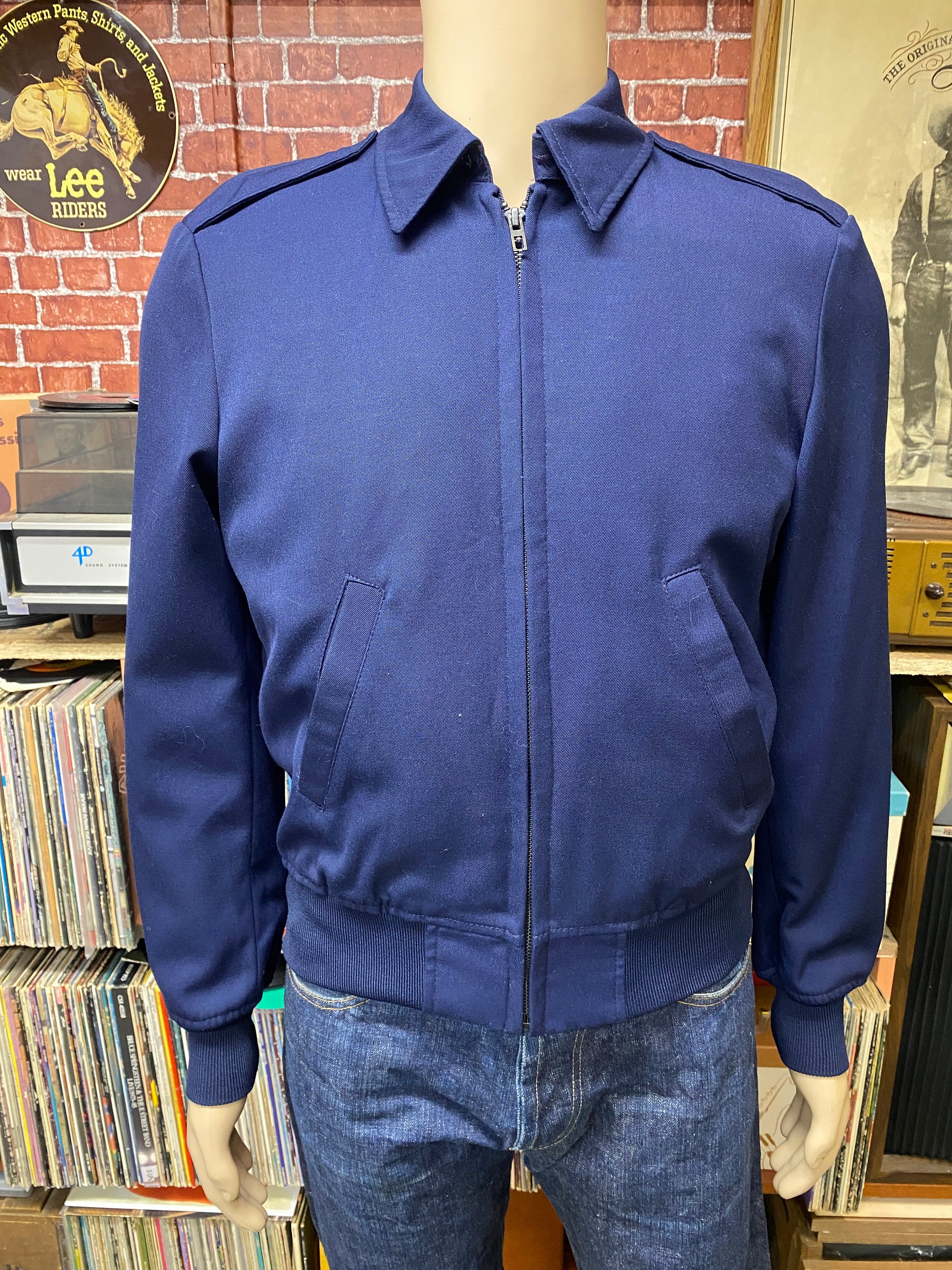 ジャケット・アウター Blue Blue A-2 short wool bomber jacket New Zara 100% Wool Varsity Bomber Jacket Blue S 6564/182