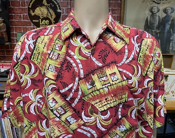 Vintage 1950's “kahala” Underwater Fish Silk Hawaiian Shirt
