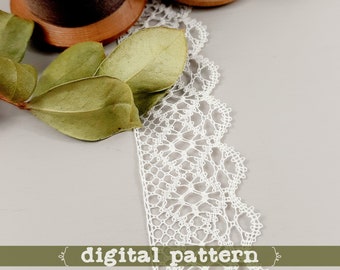 Ruby - Small Lace Edging, PDF pattern, Instant Download