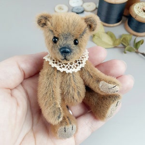 Walter - PDF Sewing Pattern, Miniature Teddy Bear Pattern, 9cm
