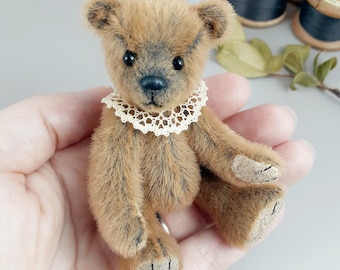 Walter - Patron de couture PDF, motif ours en peluche miniature, 9 cm