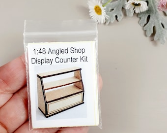 1:48 Quarter Scale Angled Shop Display Counter Kit Laser Cut