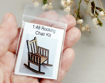 1:48 Quarter Scale Rocking Chair Kit Laser Cut