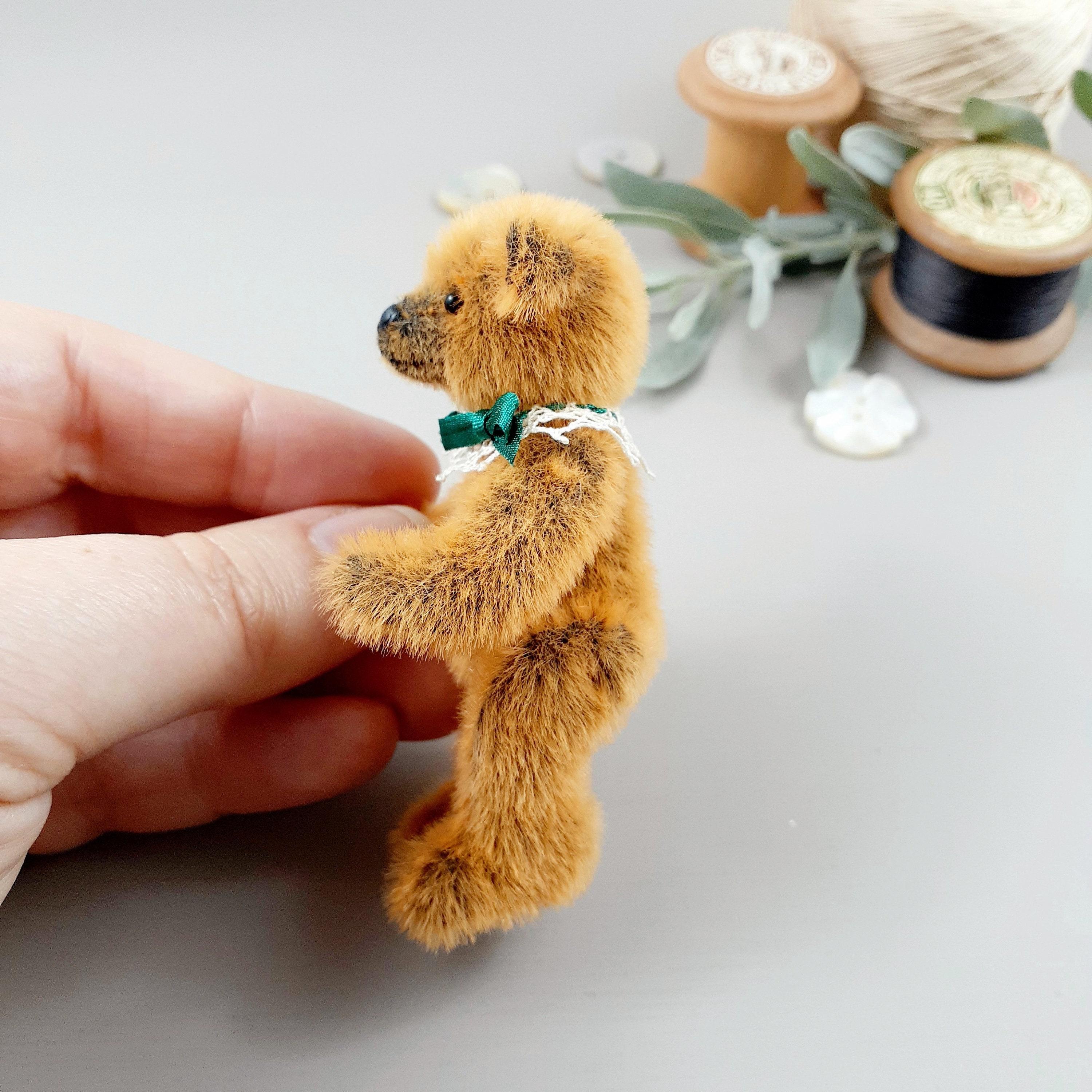 George | Miniature Teddy Bear Sewing Pattern, Jointed 7cm Bear - Etsy
