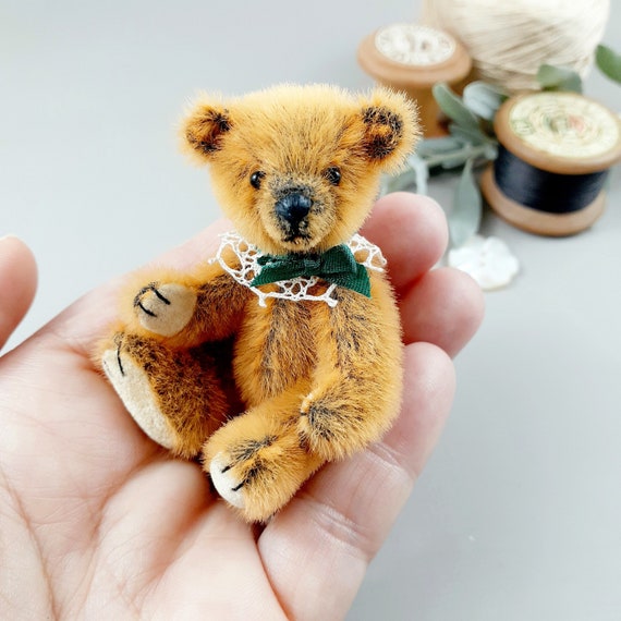 George | Miniature Teddy Bear Sewing Pattern, Jointed 7cm Bear - Etsy