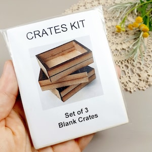 1:12 Scale Crates x3 Kit Laser Cut