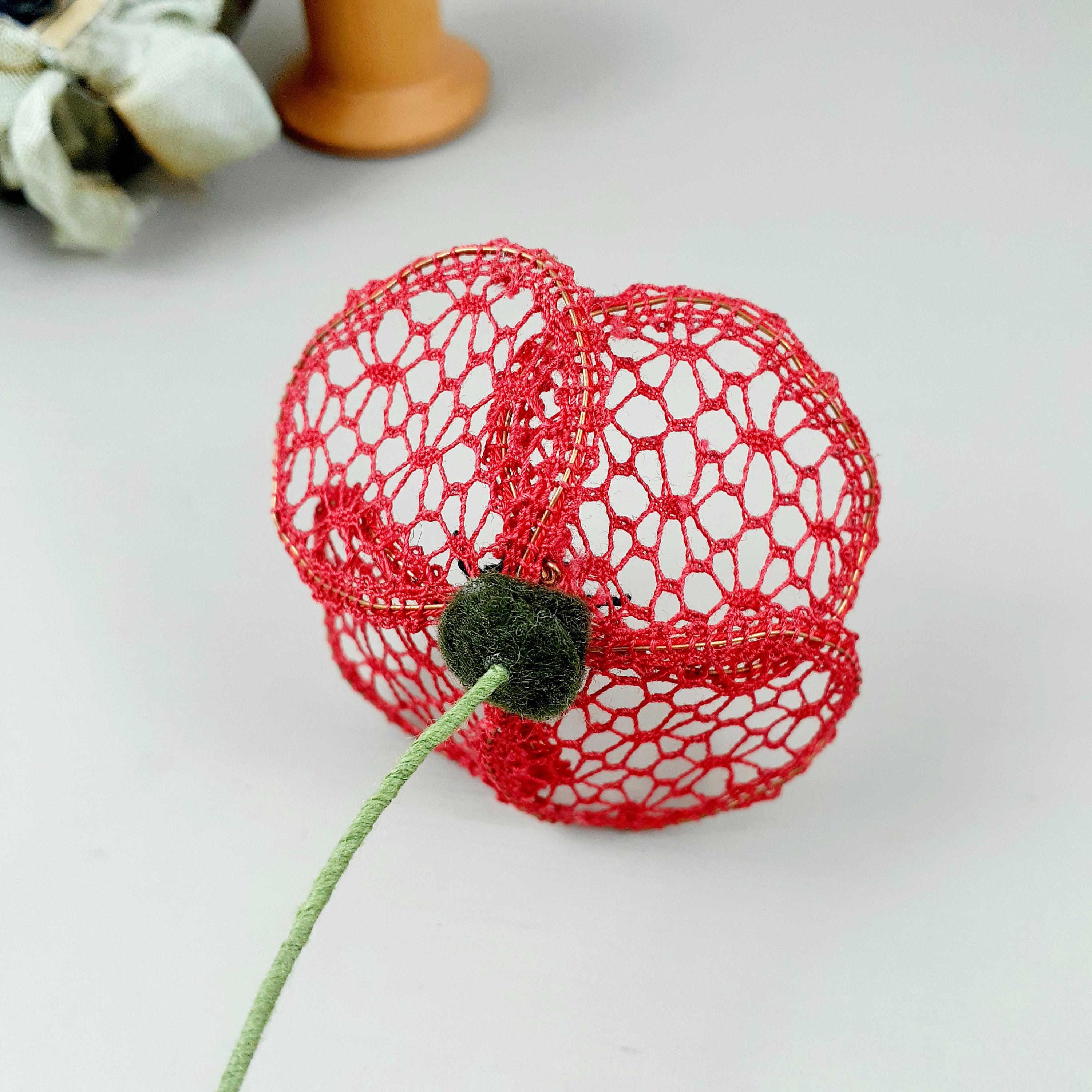 Little Poppy | 3D Bobbin Lace Poppy Pattern - Etsy