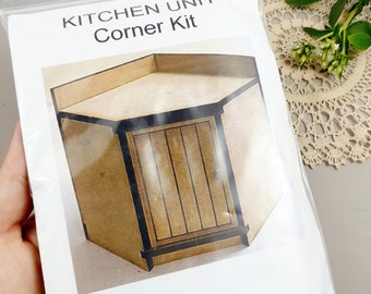 1:12 Scale Kitchen Corner Unit Kit Laser Cut