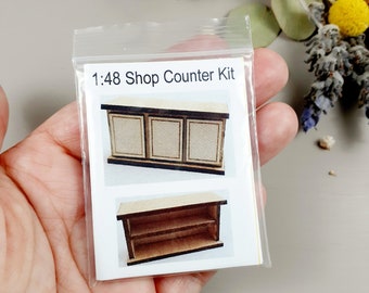 1:48 Quarter Scale Shop Counter Kit Laser Cut