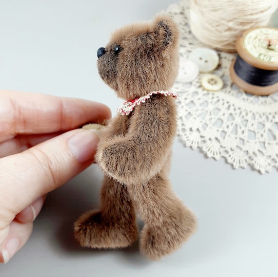 Frederick | Miniature Teddy Bear Sewing Pattern, Small Jointed 8.5