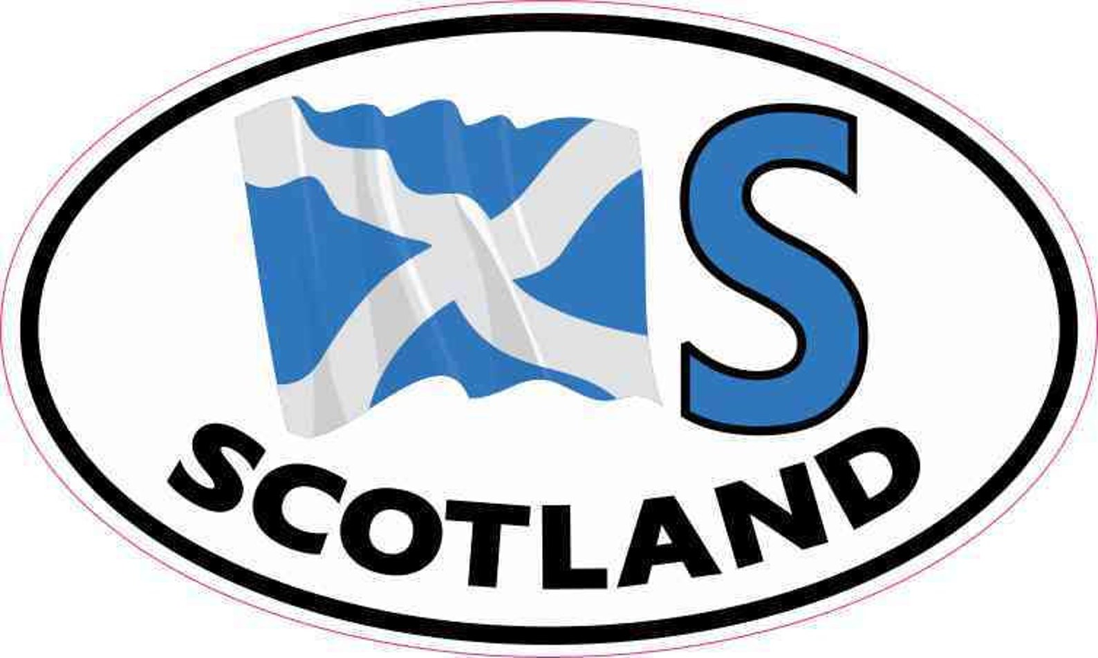 5in X 3in Oval S Scotland Flag Sticker Vinyl Vehicle Decal Etsy