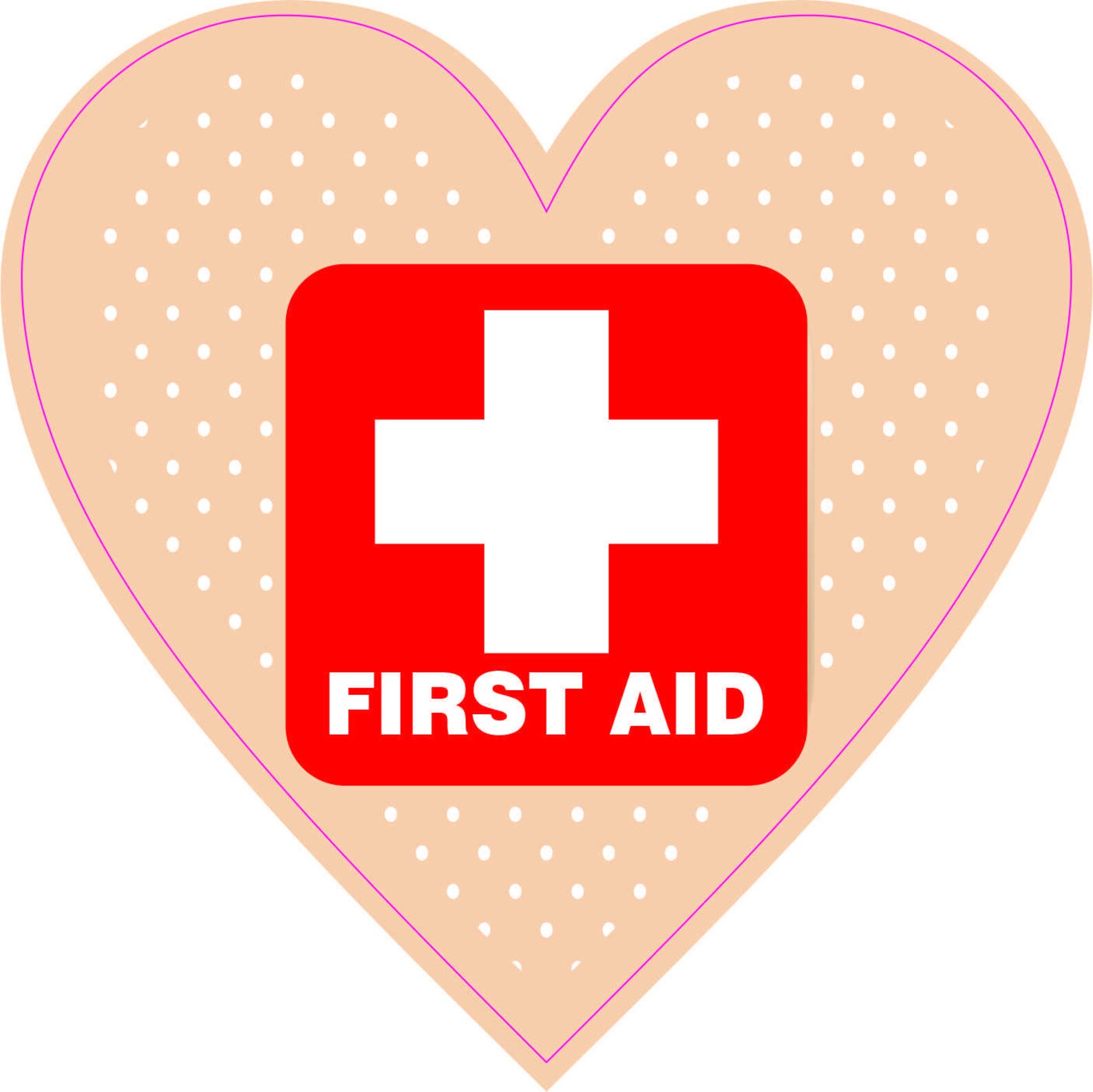 Stickertalk Heart Bandage First Aid Vinyl Sticker 4.5 Inches Etsy