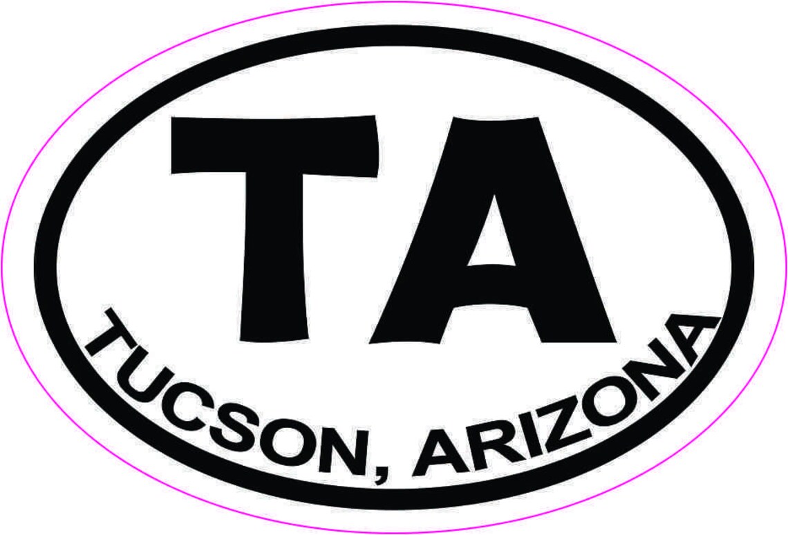 3in X 2in Oval TA Tucson Arizona Sticker Etsy