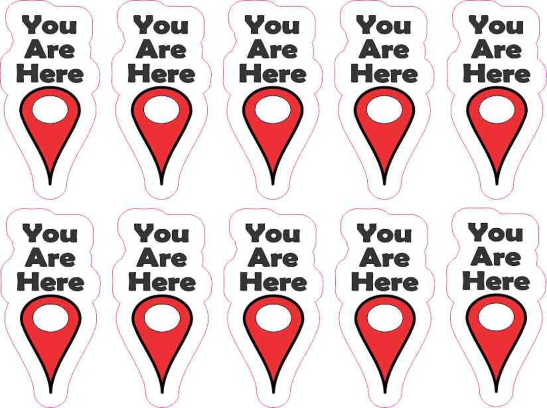 1in X 2in You Are Here Pointer Stickers - Etsy