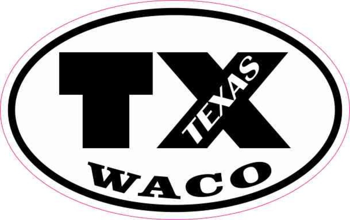 4in X 2.5in Oval TX Waco Texas Sticker Etsy