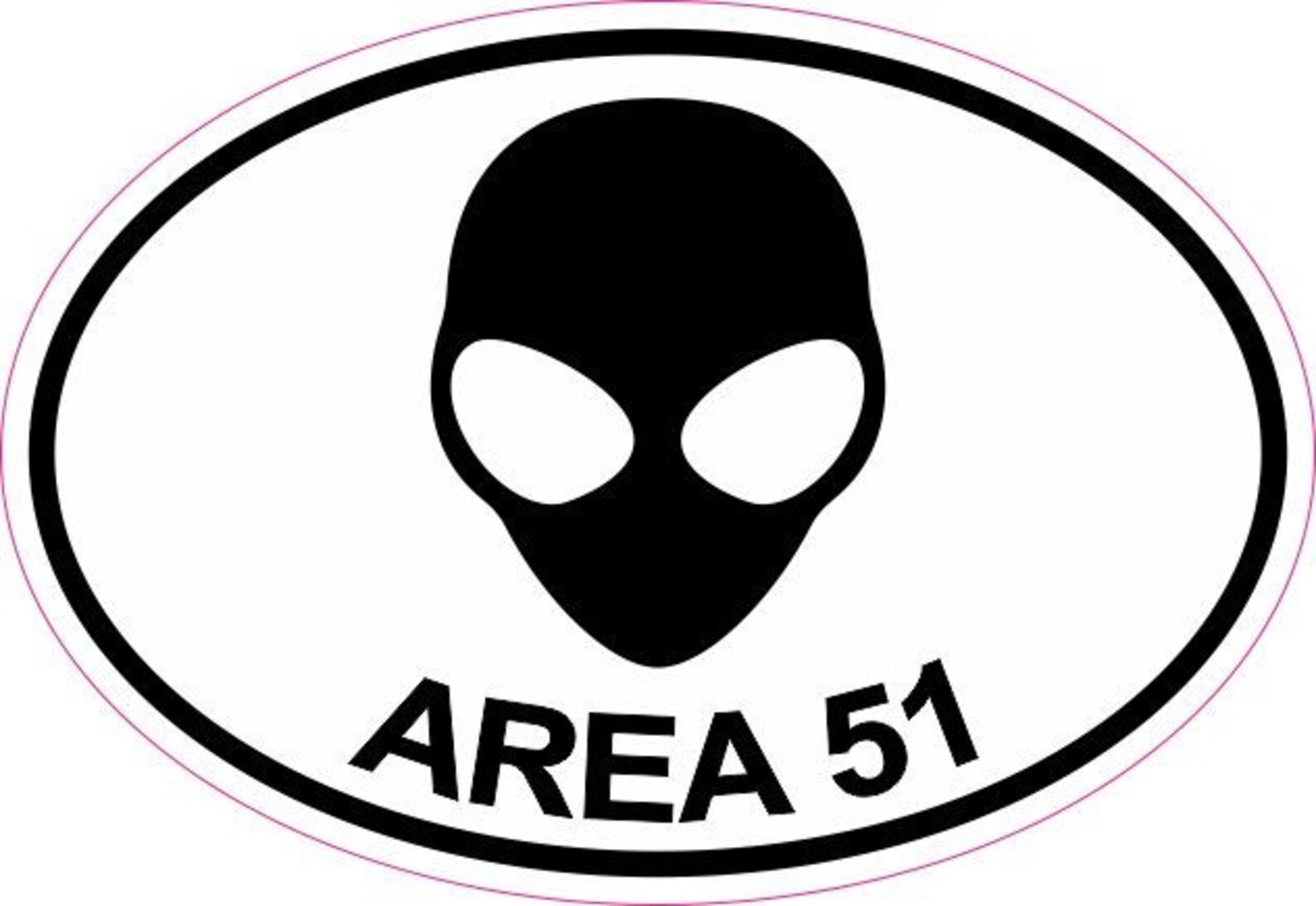 4.25in x 2.75in Oval Area 51 Vinyl Sticker | Etsy
