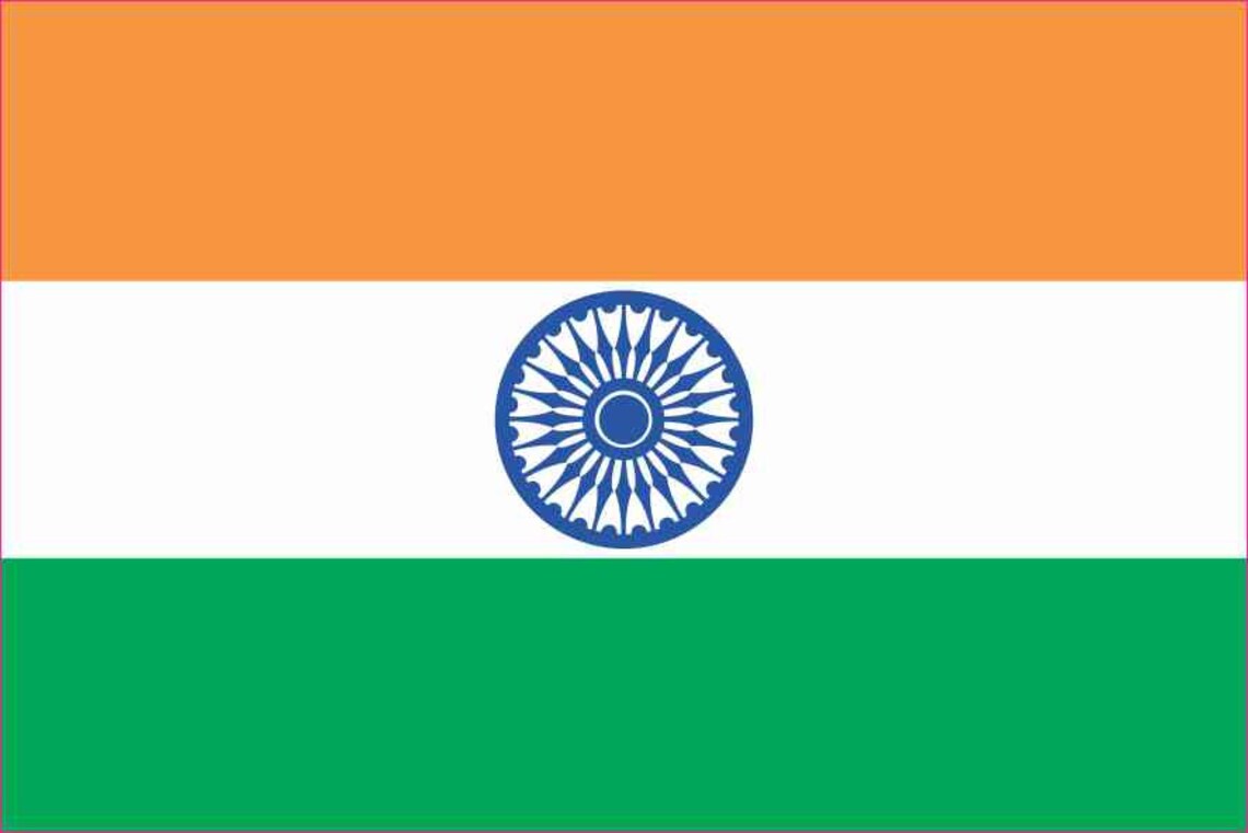 4.5in X 3in India Flag Bumper Sticker Vinyl Truck Window Decal Etsy