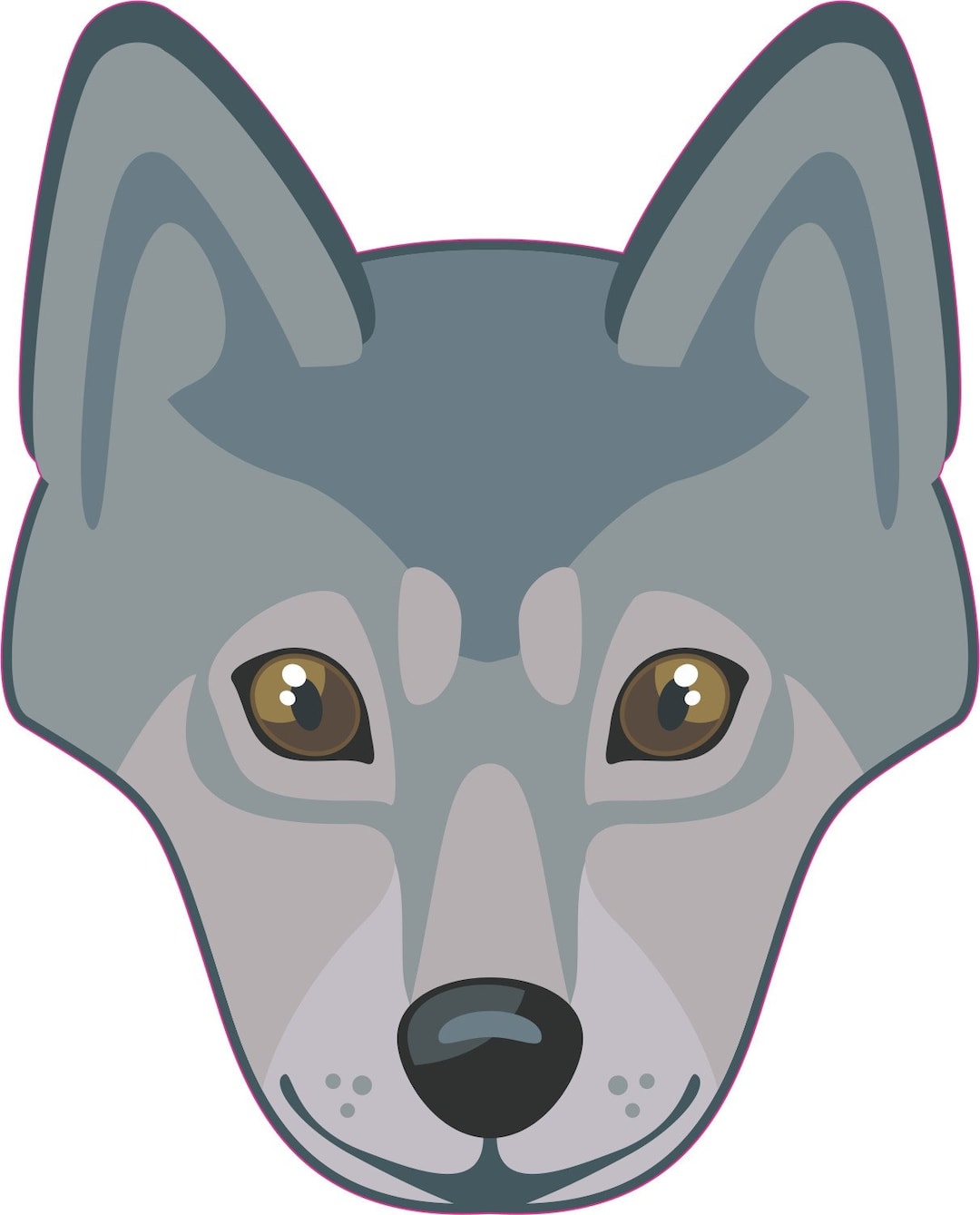 4in X 5in Gray Wolf Sticker Vinyl Wildlife Vehicle Decal Etsy