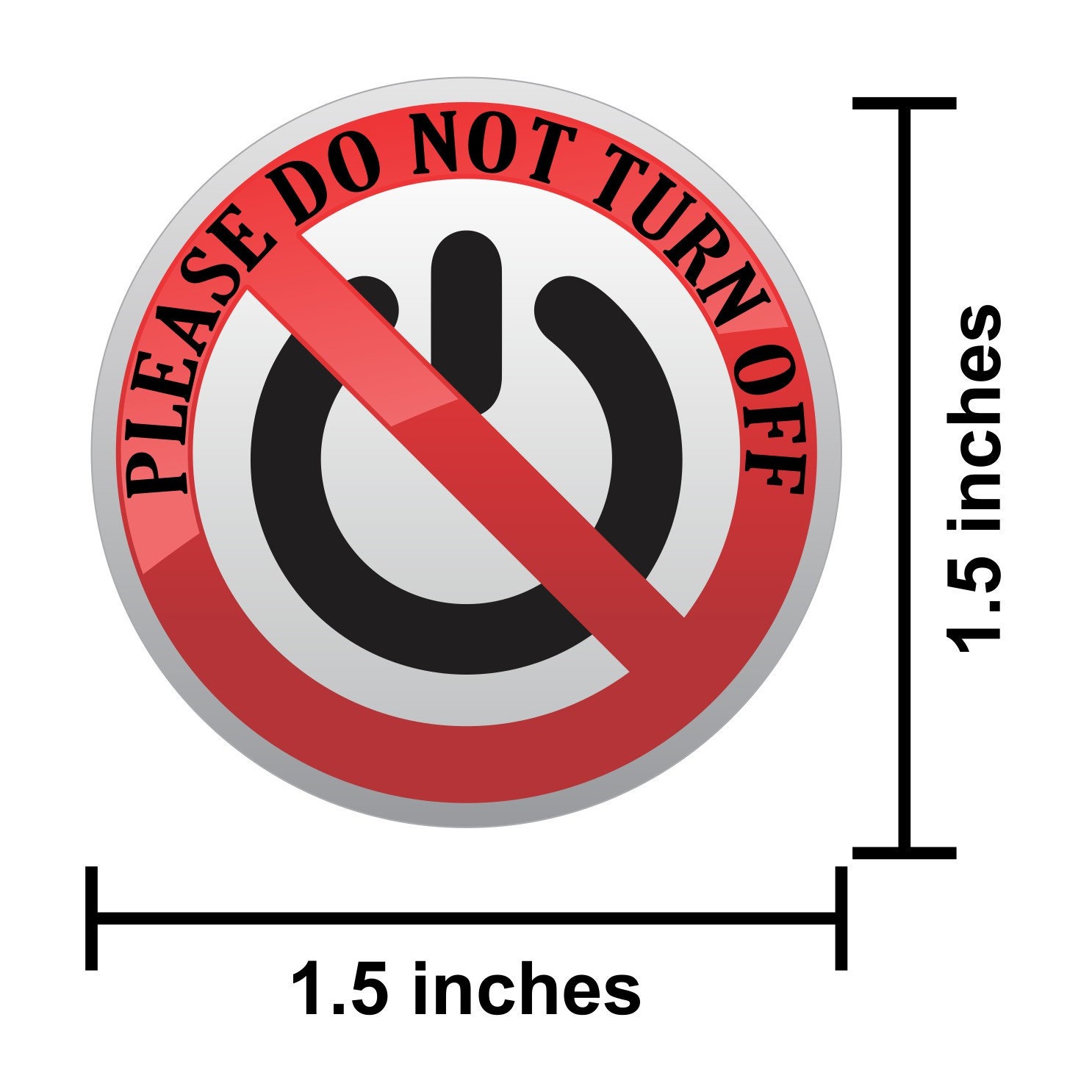 1.5in x 1.5in Please Do Not Turn Off Stickers Etsy Nederland