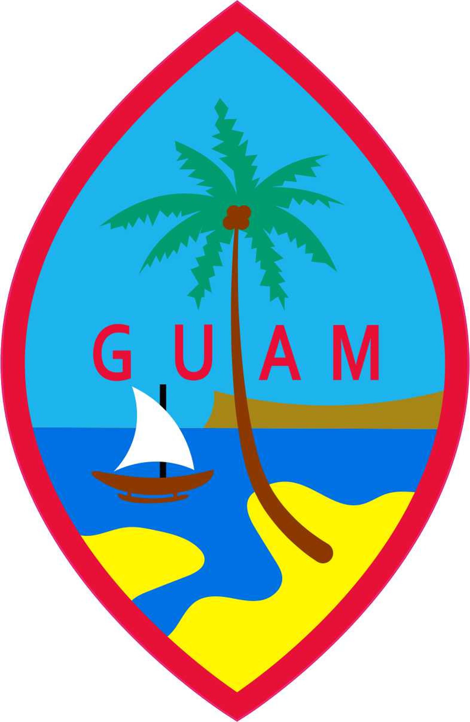 2.5in x 4in Seal of Guam Vinyl Sticker Etsy