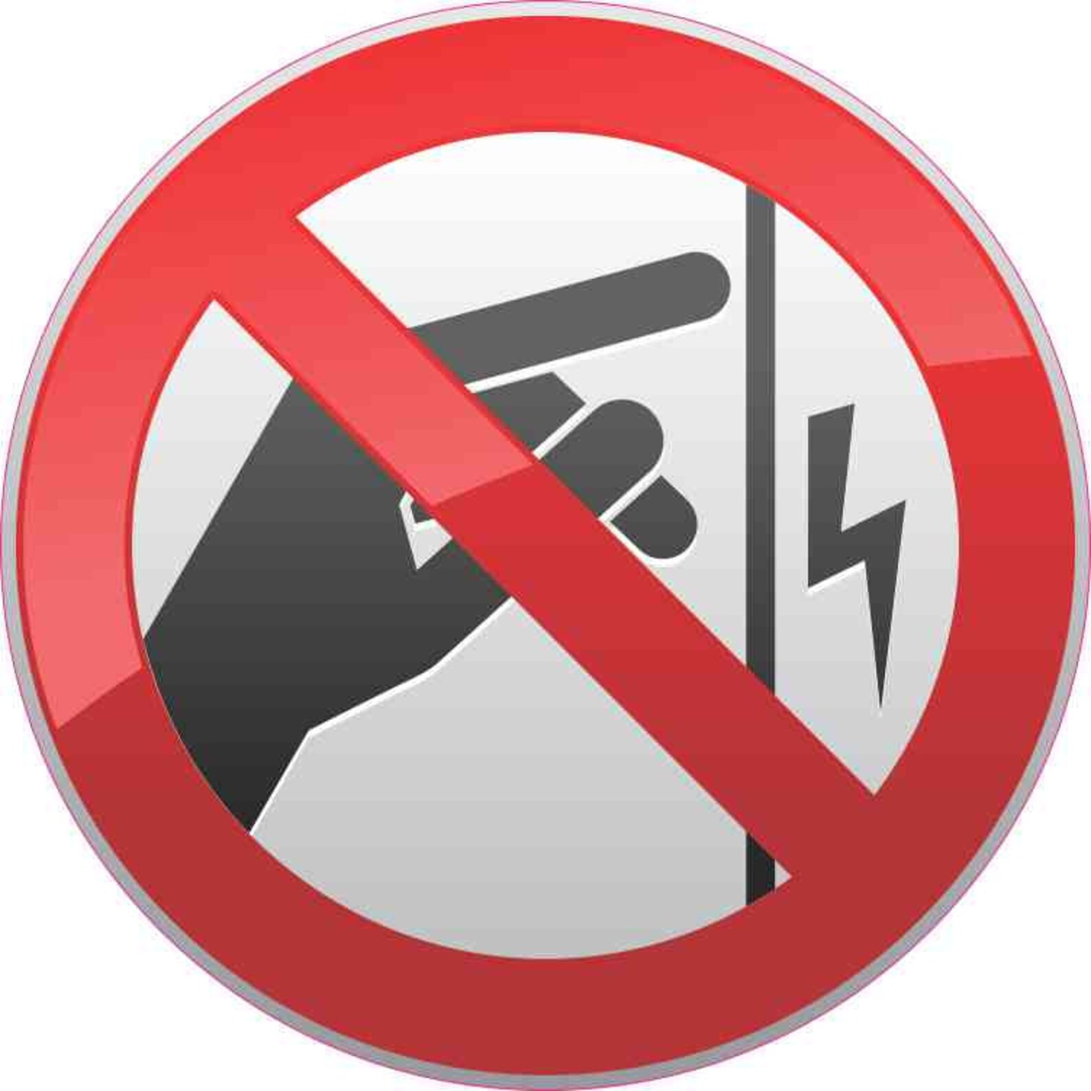 5x5 No Touch Electric Shock Sticker Vinyl Safety Sign Caution Etsy