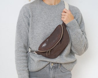 MULINU hip bag Hennes leather cord brown