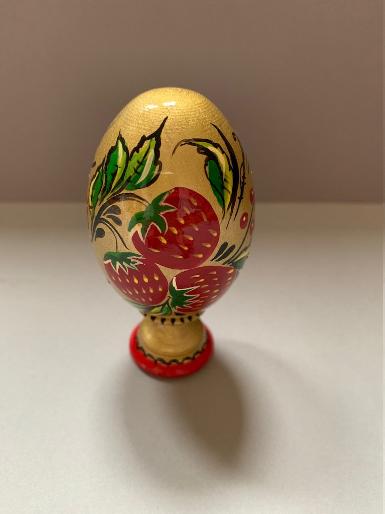 Russian Easter Egg Handpainted egg Wooden egg Russian egg Etsy