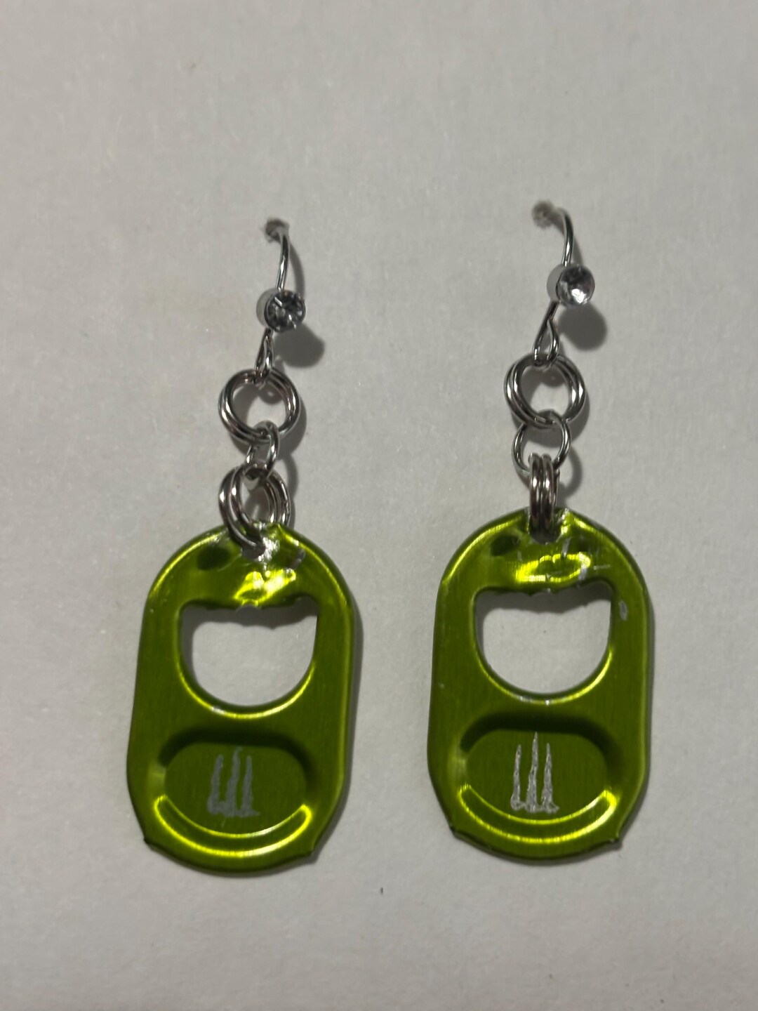 Green Monster Energy Drink Pull Tab Earrings - Etsy UK