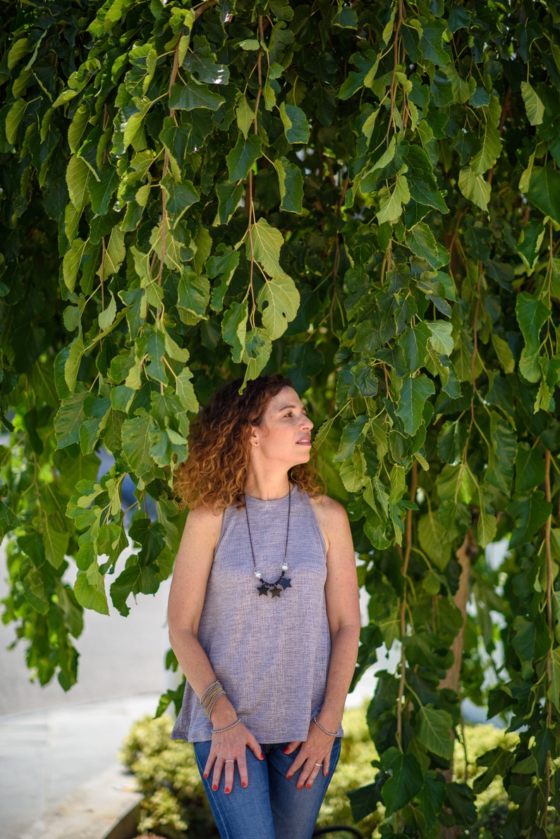 Fashion women/'s tank Nude Light Gray women/'s top Casual tank Designer Loose top Party tank Unique women/'s top Everyday tank top