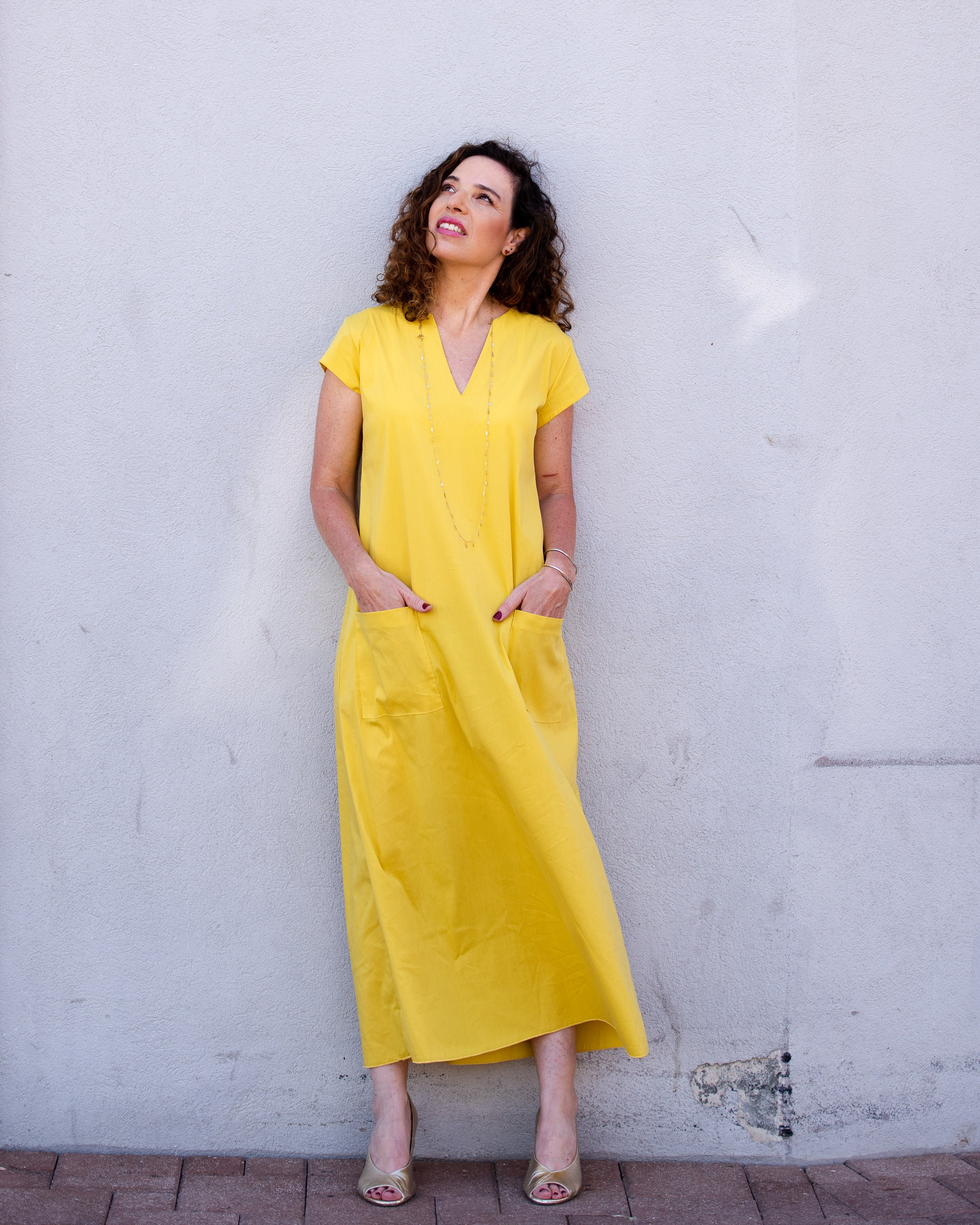 yellow plus size maxi dress