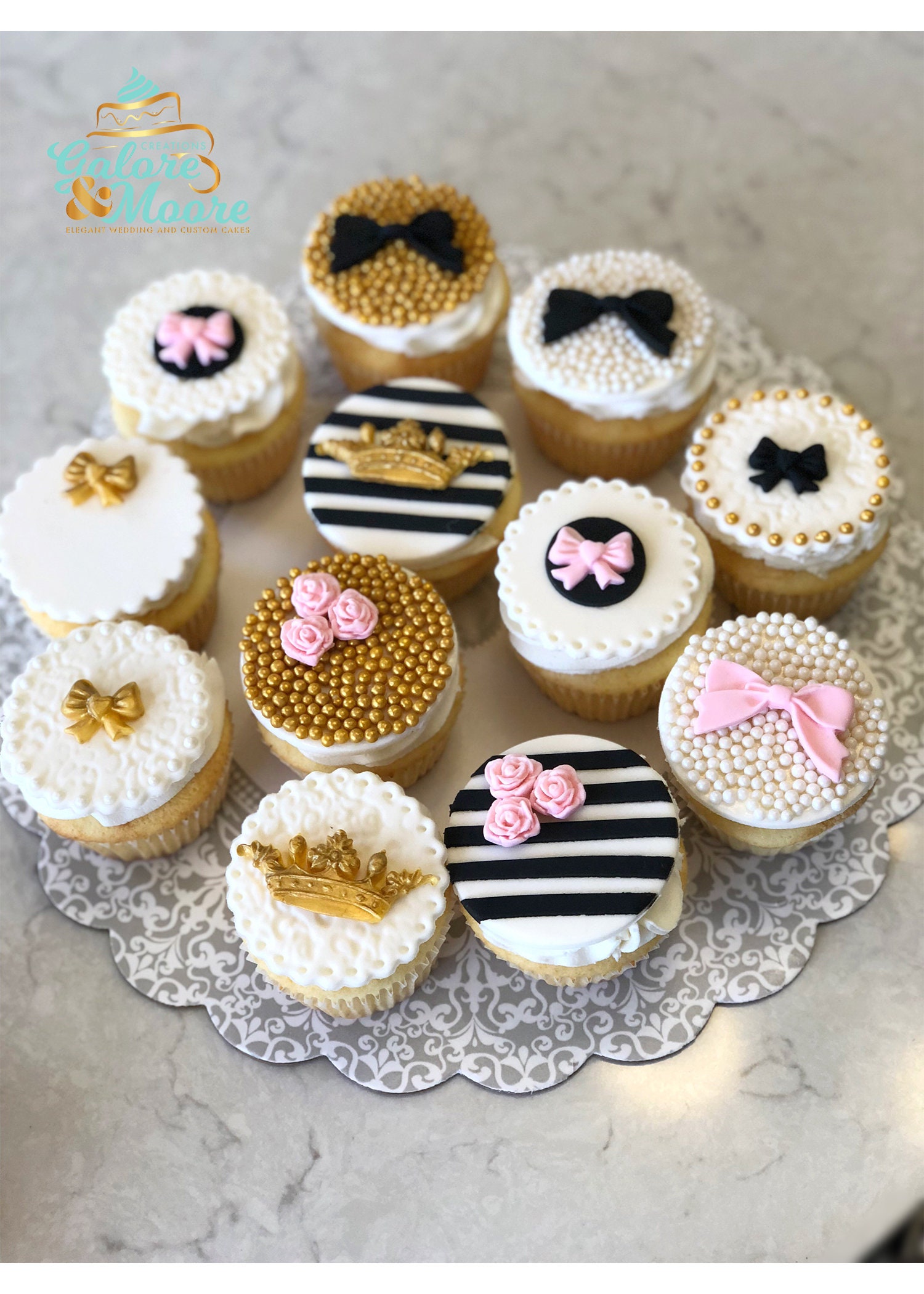 Kate Spade Fondant Inspired Custom Cupcake Toppers - Etsy