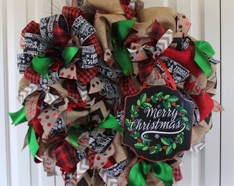 extra large burlap christmas wreath shabby chic rustic christmas wreathrustic christmas decor rustic holiday - Burlap Christmas Wreath extra large burlap christmas wreath shabby chic rustic christmas wreathrustic christmas decor rustic holiday - Burlap Christmas Wreath
