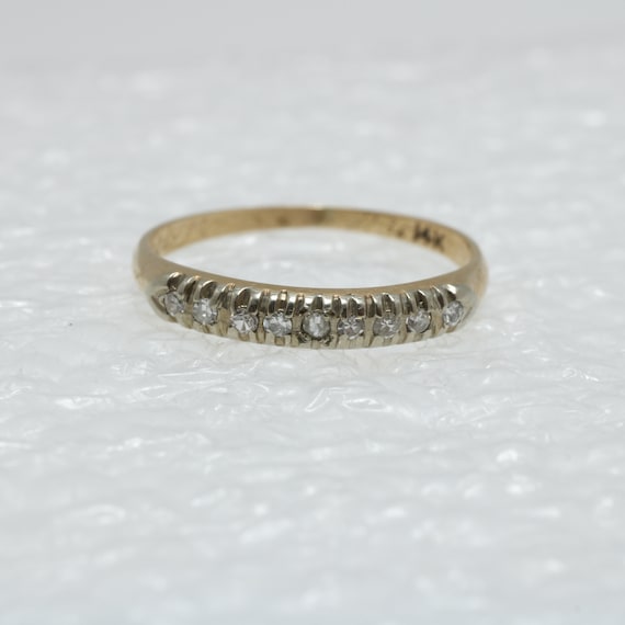 Vintage Diamond Ring 14k Gold Wedding Ring Weddin… - image 1