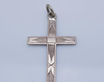 Vintage Cross Pendant 9k Rose Gold Gold