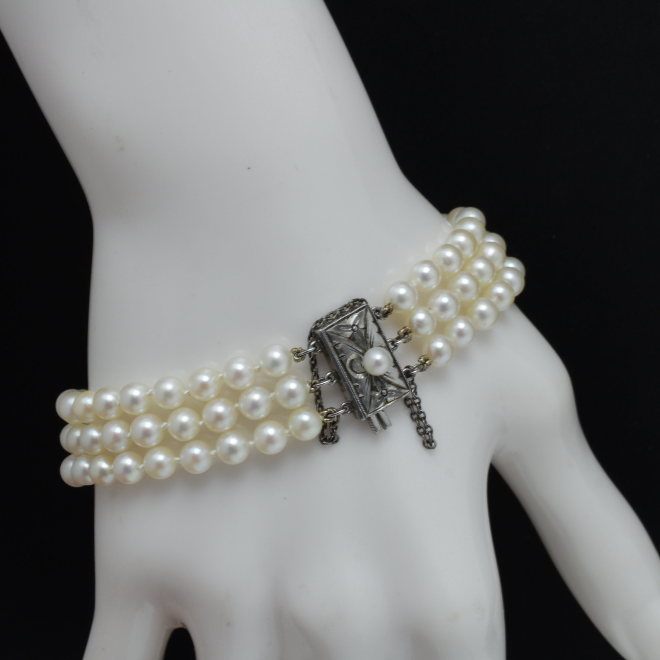 MIKIMOTO 18-karat white gold, pearl and diamond bracelet | NET-A-PORTER