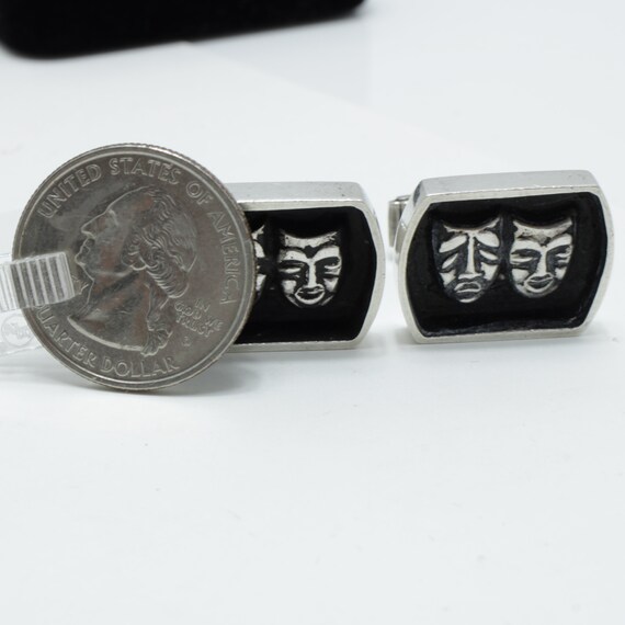 Boutons De Manchette Vintage Argent Sterling Et Nacre - Signés M.A., Référence 41416a, Occasion