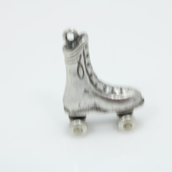 Vintage Sterling Silver Roller Skate Charm Mechan… - image 3