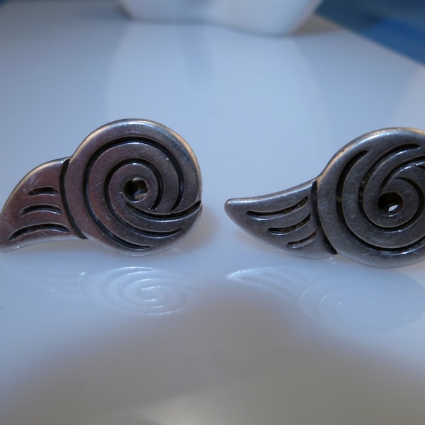 Vintage Mexican Taxco Silver Earrings By Rafael Dominguez