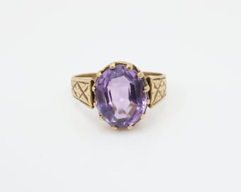 Vintage Amethyst Ring 14k Yellow Gold