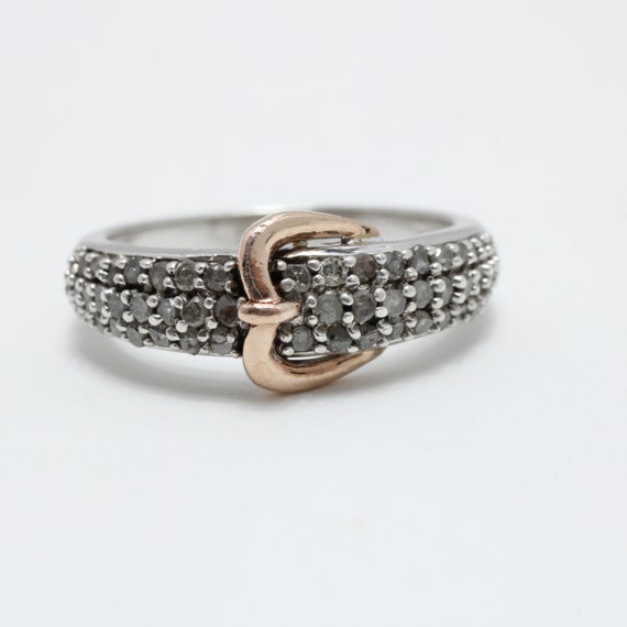 Chocolate diamond buckle ring deals