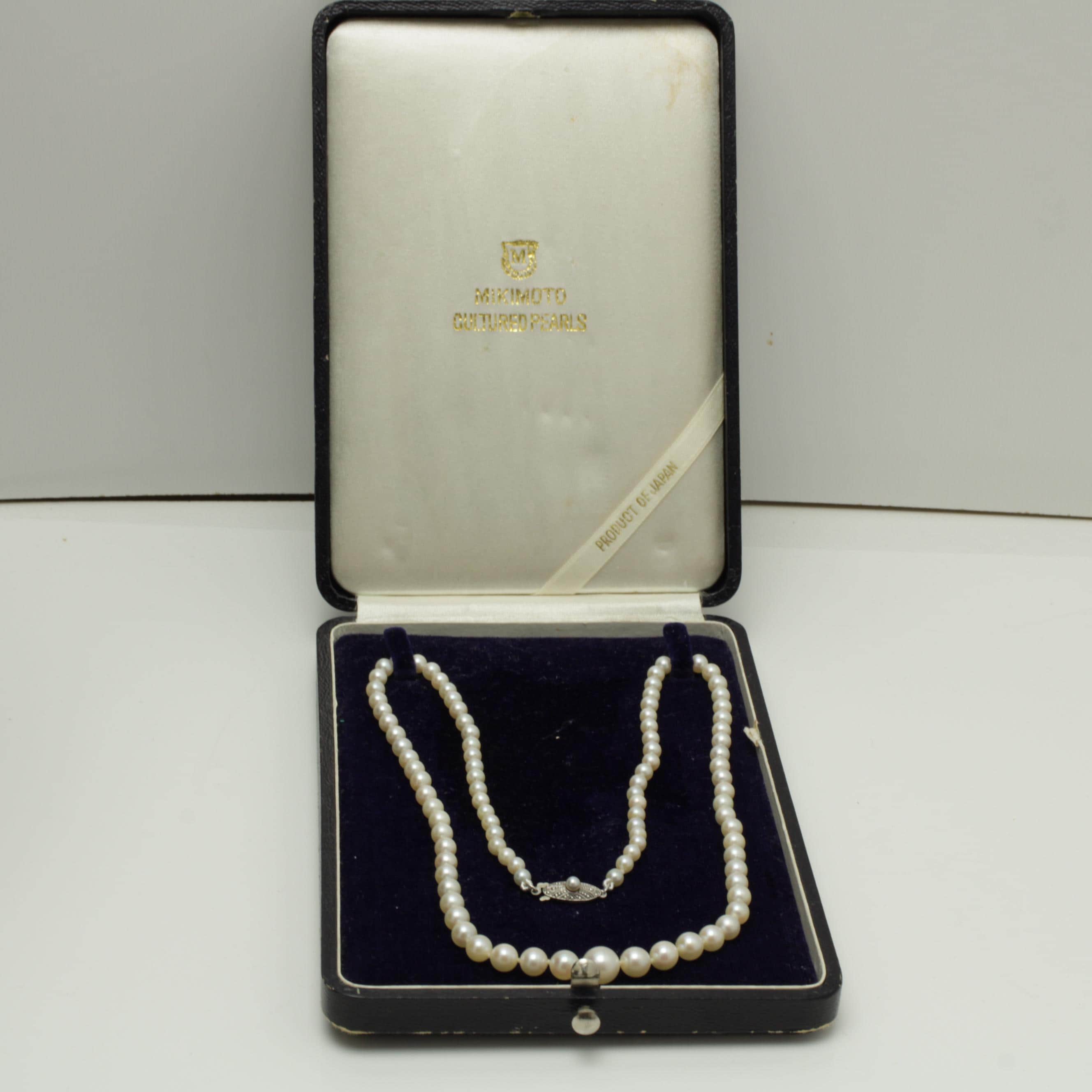 ヴィンテージ ミキモト パールネックレス スターリングシルバー 1950